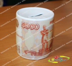 Копилка белая 5000 рублей на заказ
