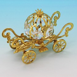 Сувенир "Карета круглая" с кристаллами Swarovski