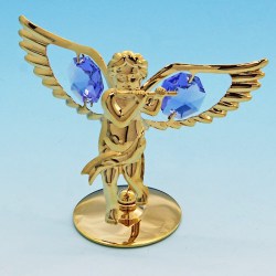 Сувенир "Ангел с флейтой" с кристаллами Swarovski