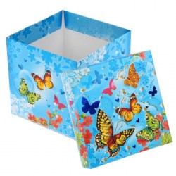 Коробка подарочная с бантом и открыткой: Бабочки 775770-2