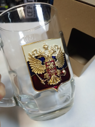 Кружка пивная: Российская, герб РФ