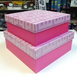 Набор подарочных коробок: Греческий узор (цвет розовый) 14548rose-2