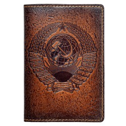 Обложка для паспорта кожа краст: Герб СССР 142501-2