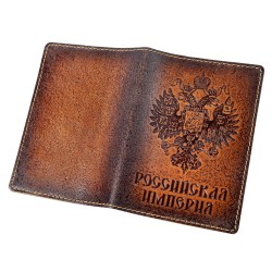 Обложка для паспорта кожа краст: Российская Империя 141502-2