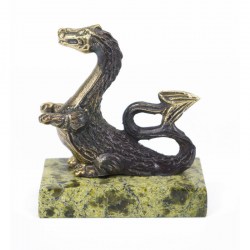 Статуэтка из бронзы Дракон на подставке из змеевика 1309141-2