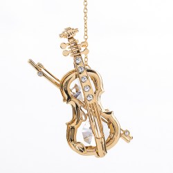 Сувенир подвесной: Скрипка с кристаллами Swarovski U-3305/G