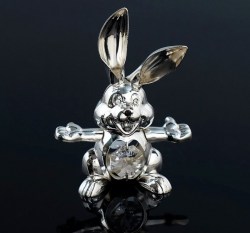 Сувенир с кристаллами Swarovski: Кролик ST-7002 silver