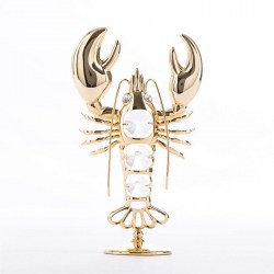 Сувенир с кристаллами Swarovski: Рак (прозрачный/золотой)