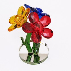 Декоративная фигурка из стекла: Цветы 12 см  YW-00841